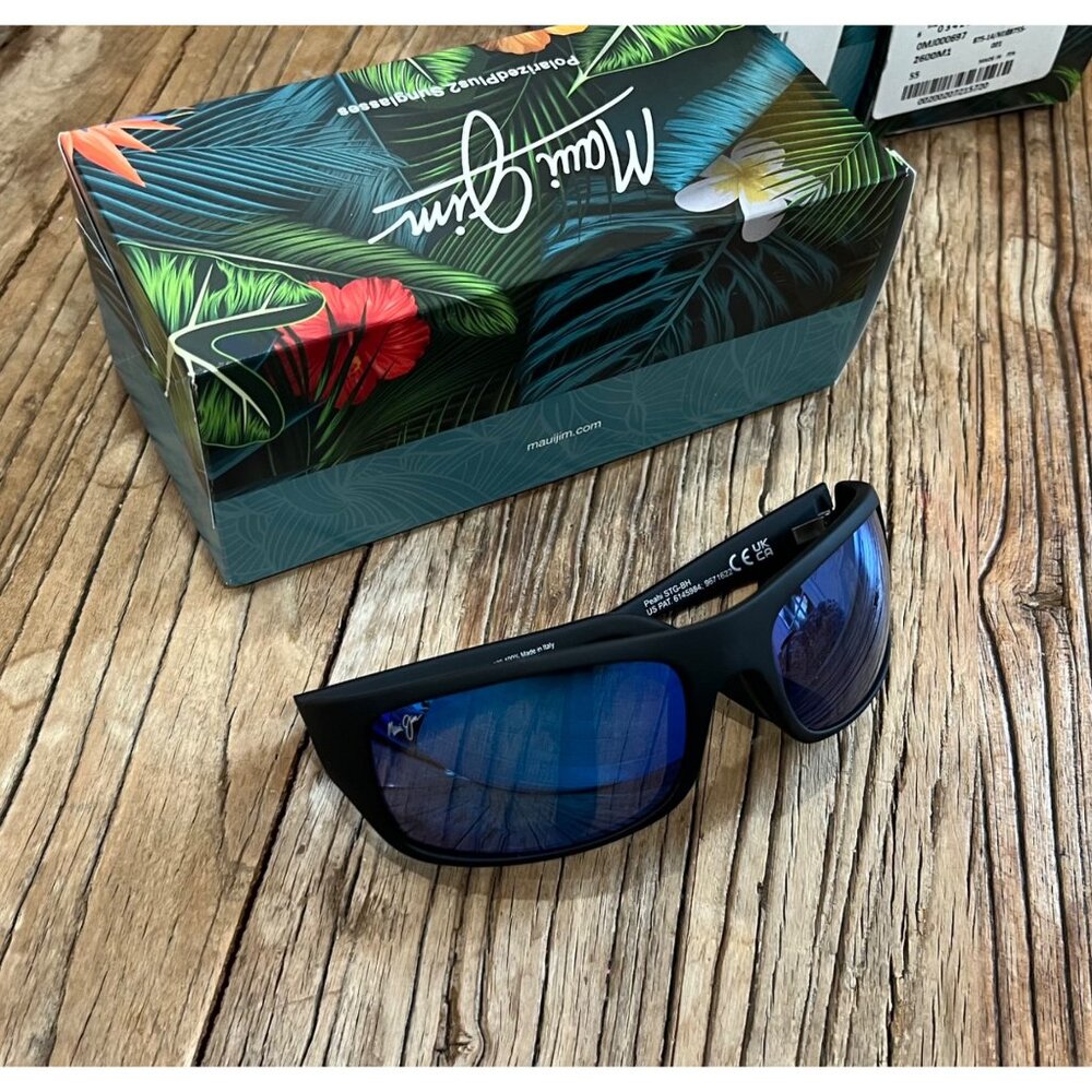 NIB Maui Jim Peahi Polarized Wrap Sunglasses B202… - image 3